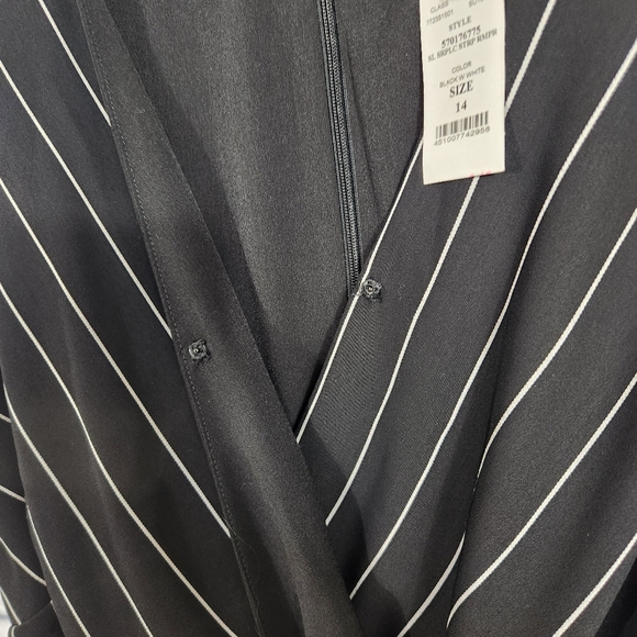 White House Black Market Surplice Striped Romper - Picture 10 of 12